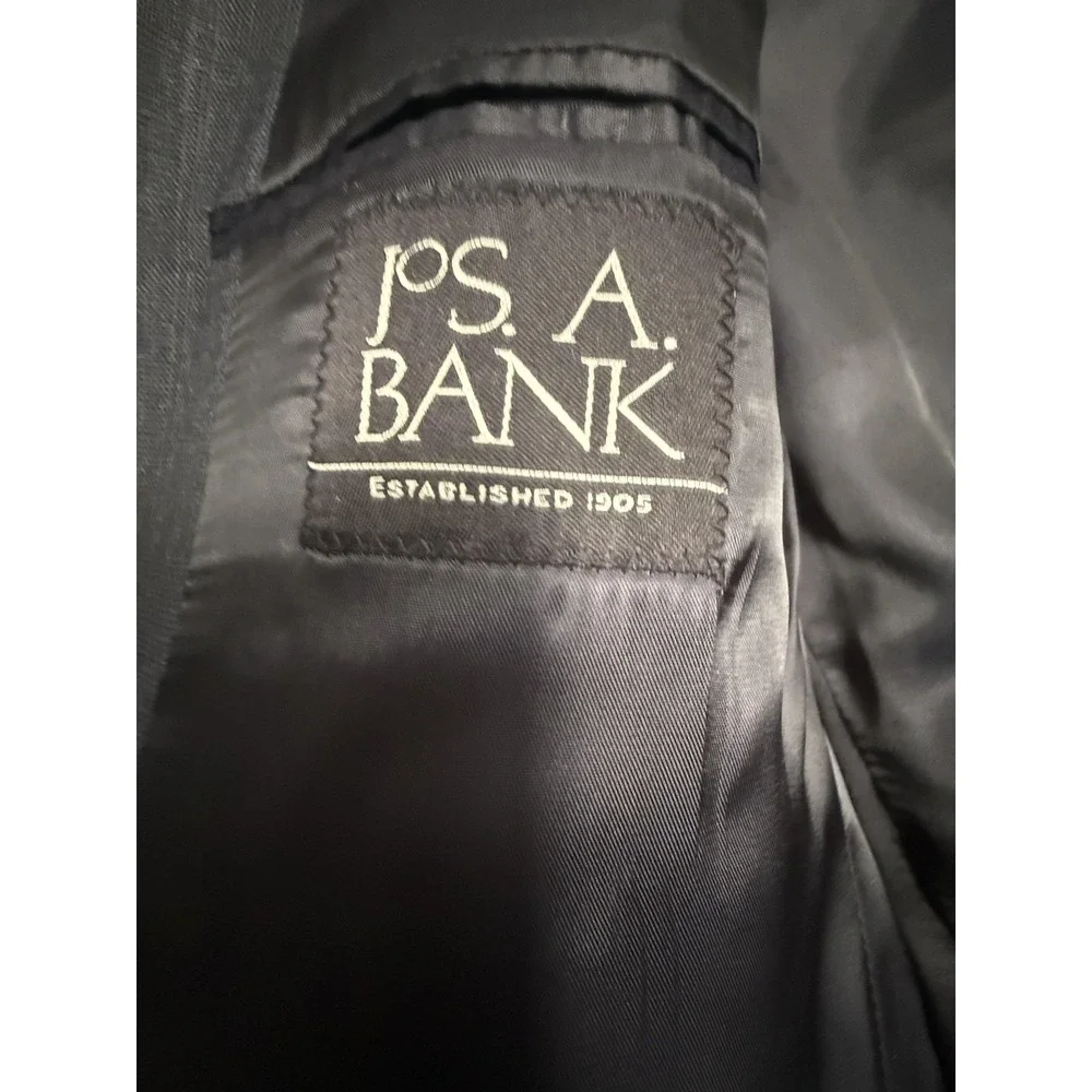 Jos. A. Bank Suit Mens 44 39x30 Gray 100% Wool 2 Piece‎ Jacket Pants Formal